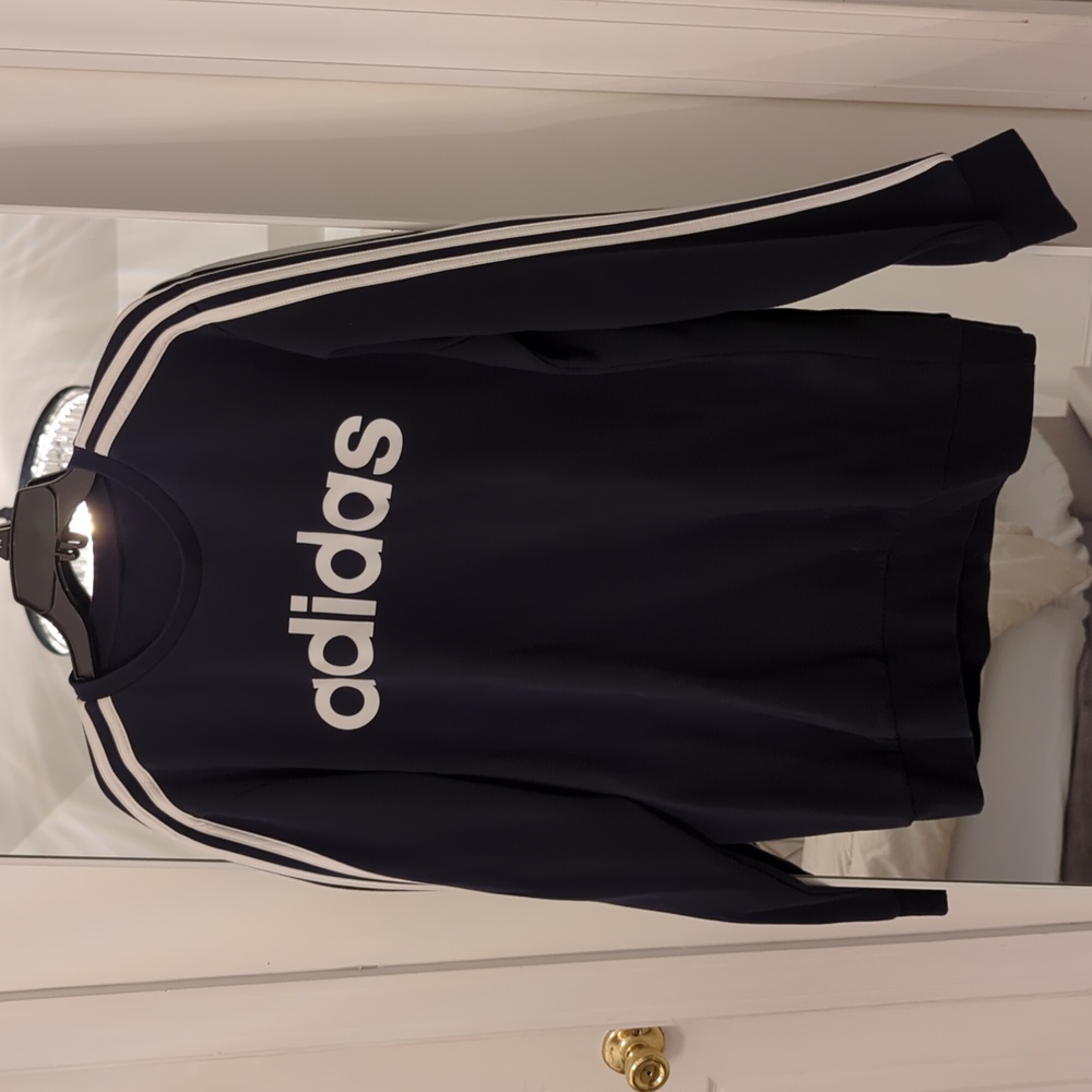 Mens Adidas Crewneck Navy Sweatshirt